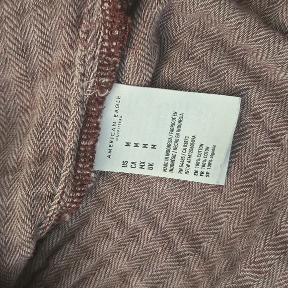 American Eagle Plaid Blouse Sz M - Picture 4 of 5